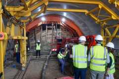 Trabajos en el interior del túnel de Viator.