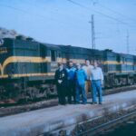 Grupo de ferroviarios en la estación de Doña María-Ocaña (ASAFAL)