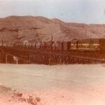 Tren de cisternas atravesando el viaducto de Santa Fe